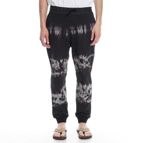 MEN TRACKPANT TIE DYE W/NYLON PIECES AND POCKETS NEGRO