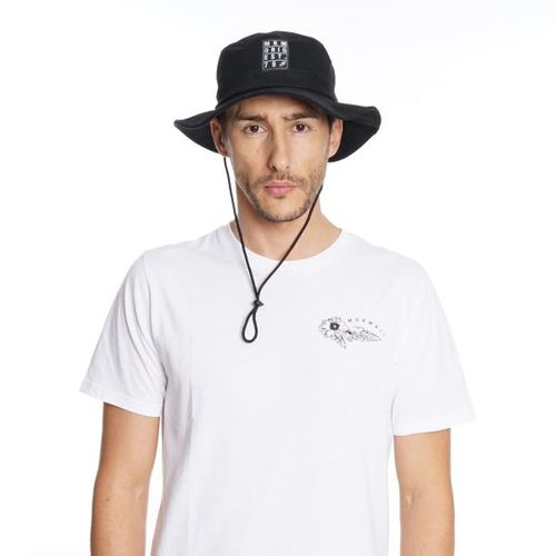 Bucket Hat Negro Logo Mormaii