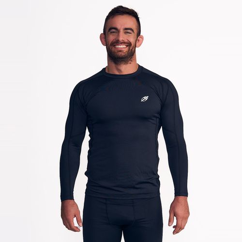 Polera Primera Capa Dry-fit con logo print negro