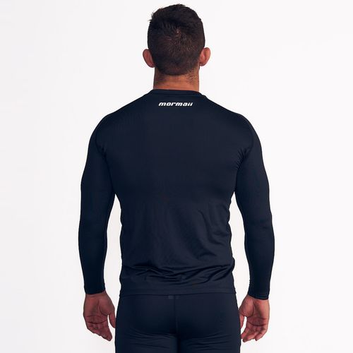 Polera Primera Capa Dry-fit con logo print negro