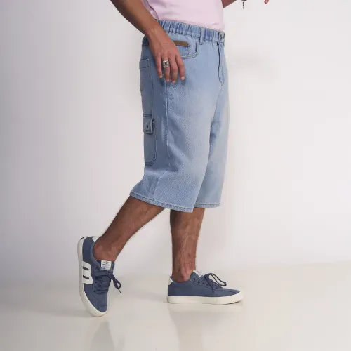 Bermuda Masculino Baggy Flex Carpintero Denim